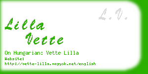 lilla vette business card